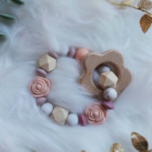 Greifling naturfarben, rosa, Rose